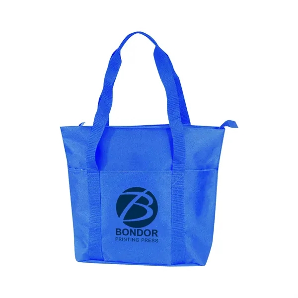 Polyester zipper tote bag with interior slip pocket and 24" handles.... from ASI 31517 Admart Products / Admart Line