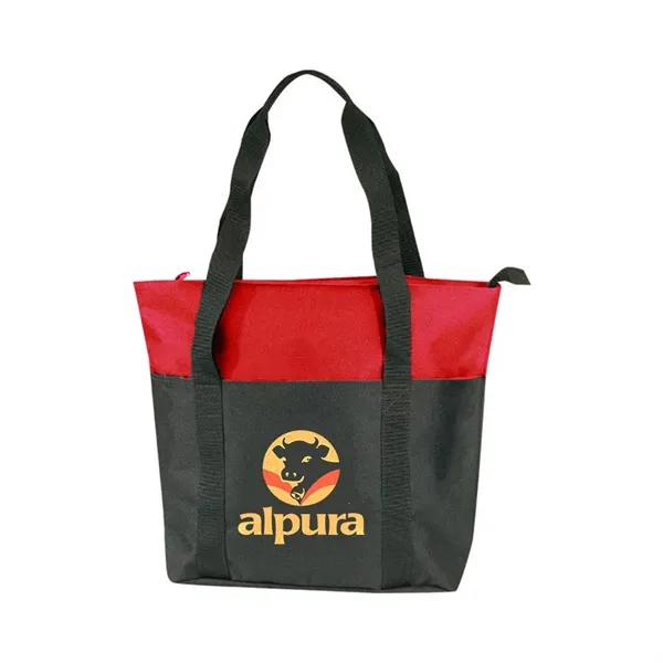 Polyester zipper tote bag with interior slip pocket and 24" handles.... from ASI 31517 Admart Products / Admart Line