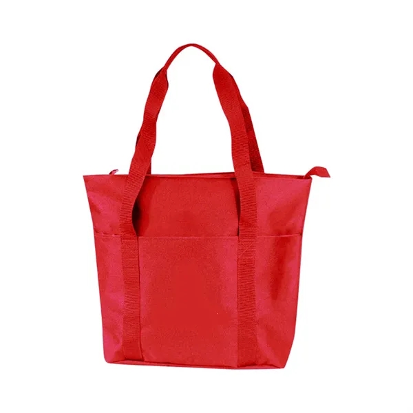 Polyester zipper tote bag with interior slip pocket and 24" handles.... from ASI 31517 Admart Products / Admart Line