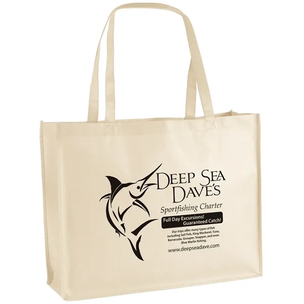 Non-Woven Polypropylene Tote with strong stitched seams and side/bottom gussets.... from ASI 37940 Bag Makers Inc