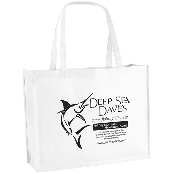 Non-Woven Polypropylene Tote with strong stitched seams and side/bottom gussets.... from ASI 37940 Bag Makers Inc