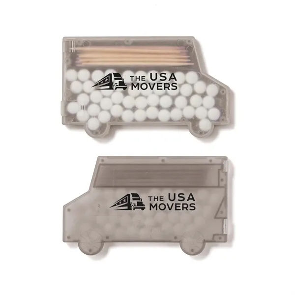 Truck-shaped box with 30 sugar free mints and 10 wooden toothpicks.... from ASI 63549 Jornik Manufacturing Corp / Jornik