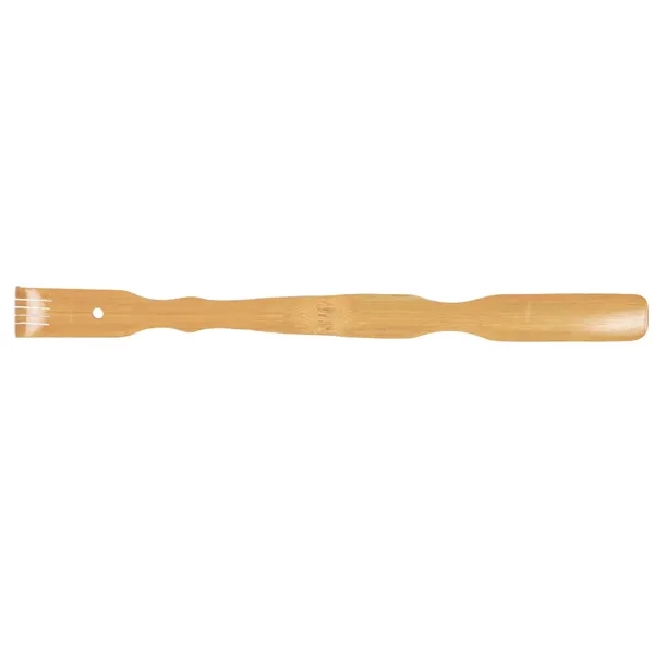 1 1/2" x 19" bamboo back scratcher with a shoe horn.... from ASI 57655 STOPNGO Line