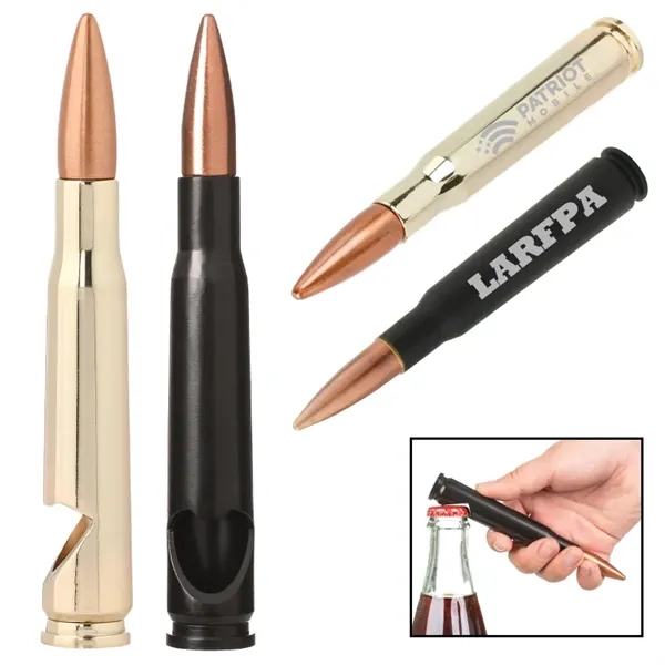 50 caliber BFG bullet-shaped stainless steel bottle opener.... from ASI 57655 STOPNGO Line