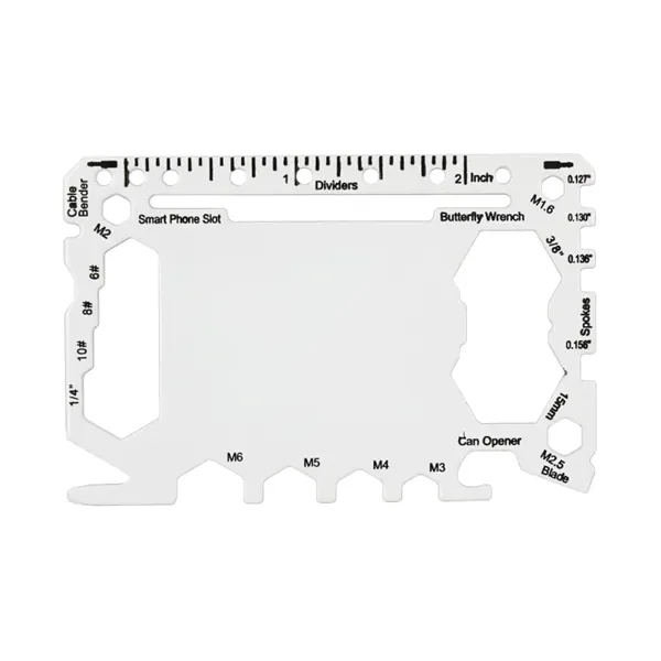 Credit card size multi tool made of stainless steel packed with... from ASI 57655 STOPNGO Line