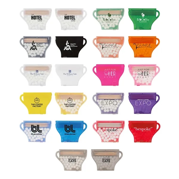 1/4" x 3 3/8" x 2 1/4" coffee cup-shaped box with... from ASI 63549 Jornik Manufacturing Corp / Jornik