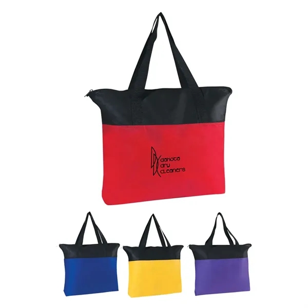 Non-Woven Zippered Tote Bag.  Made of 80 Gram Non-Woven, Coated... from ASI 61125 Hit Promotional Products / Hit®