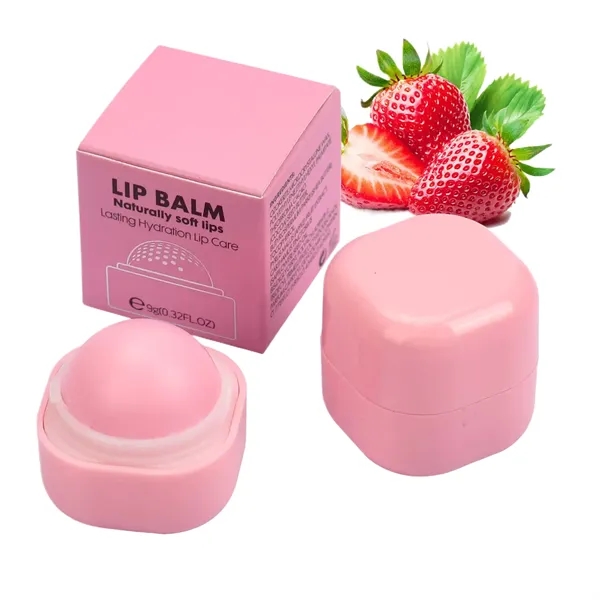Fruity moisturizing lip balm ball plus 1 color silkscreen on 1... from ASI 37218 Athena Promo (tm)