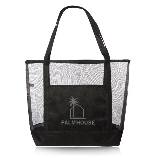 19" x 15" x 5" polyester mesh beach bag with two... from ASI 39552 BEL Promo