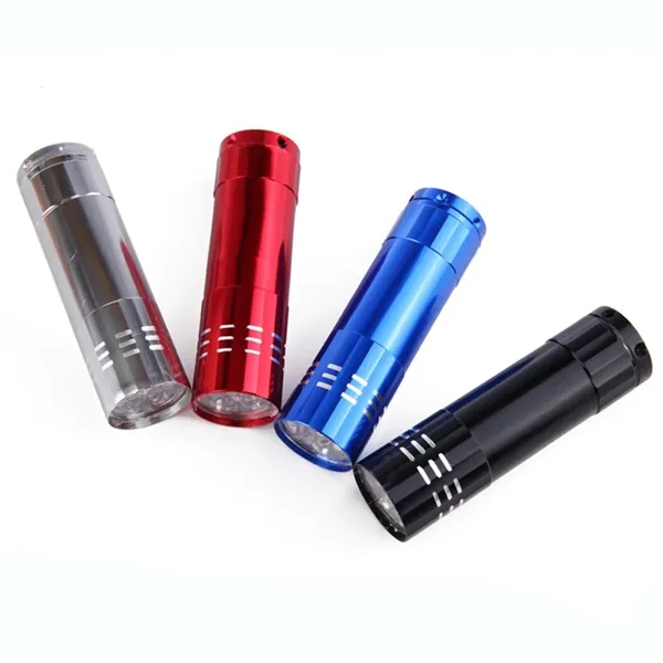 Aluminum alloy flashlight with 9 LEDs with laser engraving on 1... from ASI 37218 Athena Promo (tm)