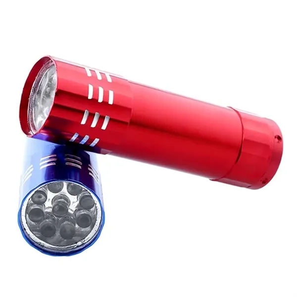 Aluminum alloy flashlight with 9 LEDs with laser engraving on 1... from ASI 37218 Athena Promo (tm)