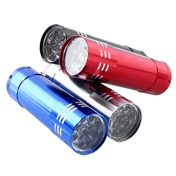 Aluminum alloy flashlight with 9 LEDs with laser engraving on 1... from ASI 37218 Athena Promo (tm)