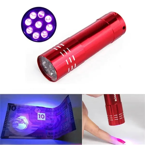 Aluminum alloy flashlight with 9 LEDs with laser engraving on 1... from ASI 37218 Athena Promo (tm)