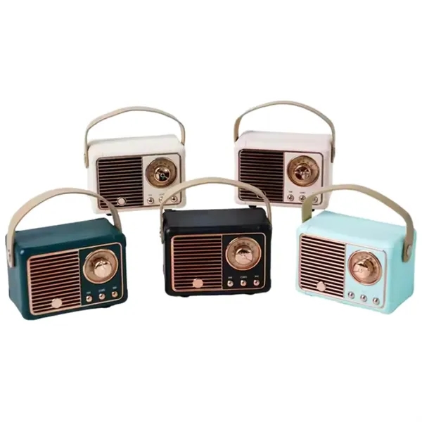 Classic retro stereo wireless bluetooth speaker plus 1 color silkscreen on... from ASI 37218 Athena Promo (tm)