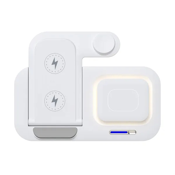 5-in-1 foldable LED light fast wireless charger plus 1C1P silkscreen or... from ASI 37218 Athena Promo (tm)