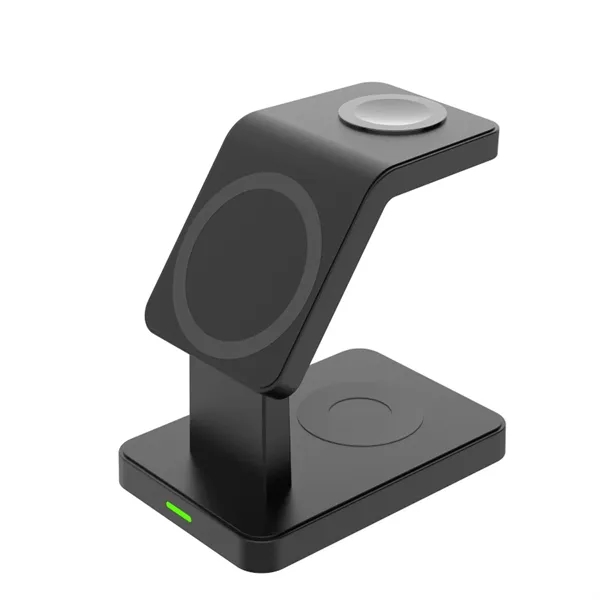 3-in-1 magnetic fast charging wireless charger plus 1C1P silkscreen or laser... from ASI 37218 Athena Promo (tm)