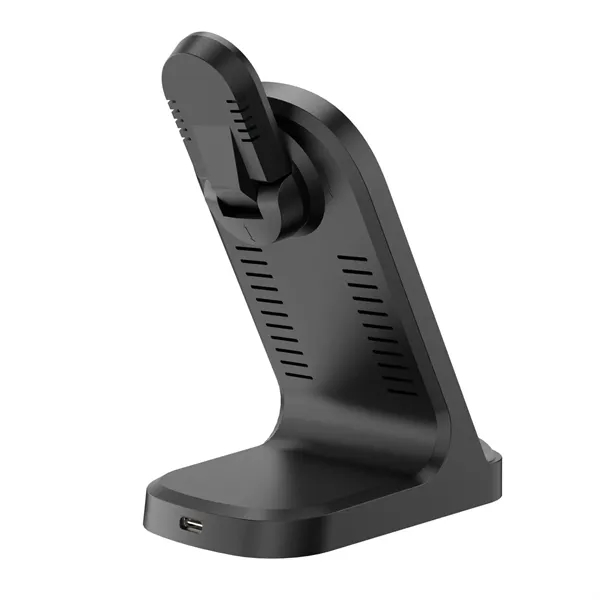 3 in 1 fast charging wireless charger plus 1C1P silkscreen or... from ASI 37218 Athena Promo (tm)