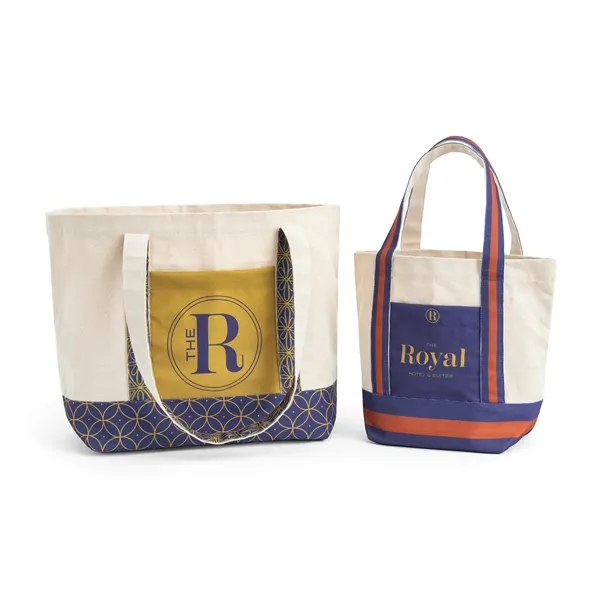 Cotton 16oz Canvas Tote bag with Printed RPET Handle, Pocket and... from ASI 45657 Pop! Promos