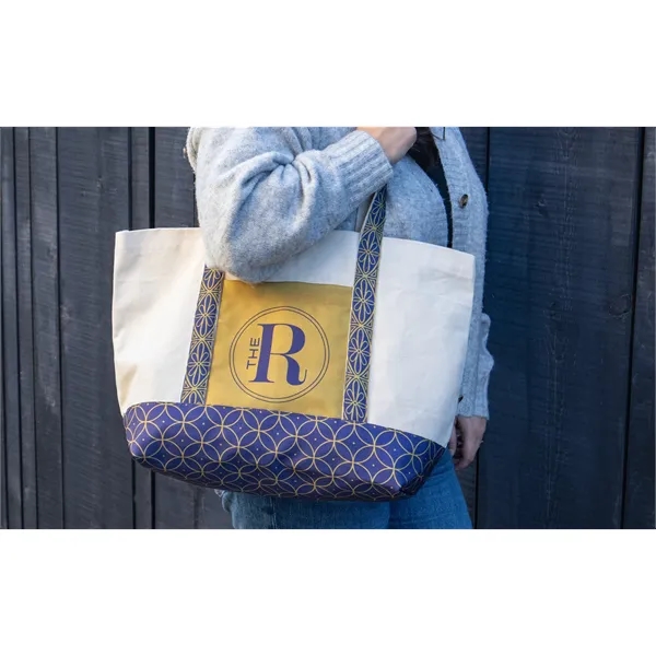 Cotton 16oz Canvas Tote bag with Printed RPET Handle, Pocket and... from ASI 45657 Pop! Promos