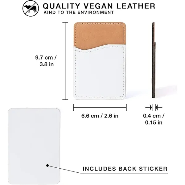 Faux Leather Full Color Cellphone Wallet. Measuring 3.8 x 2.6 x... from ASI 62635 Inno-Vative Solutions Grp LTD