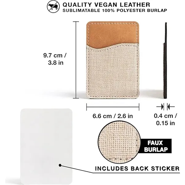 Faux Burlap Full Color Cellphone Wallet. Measuring 3.8 x 2.6 x... from ASI 62635 Inno-Vative Solutions Grp LTD