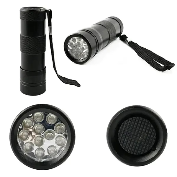 Aluminum alloy mini portable 12 LED flashlight with laser engraving on... from ASI 37218 Athena Promo (tm)