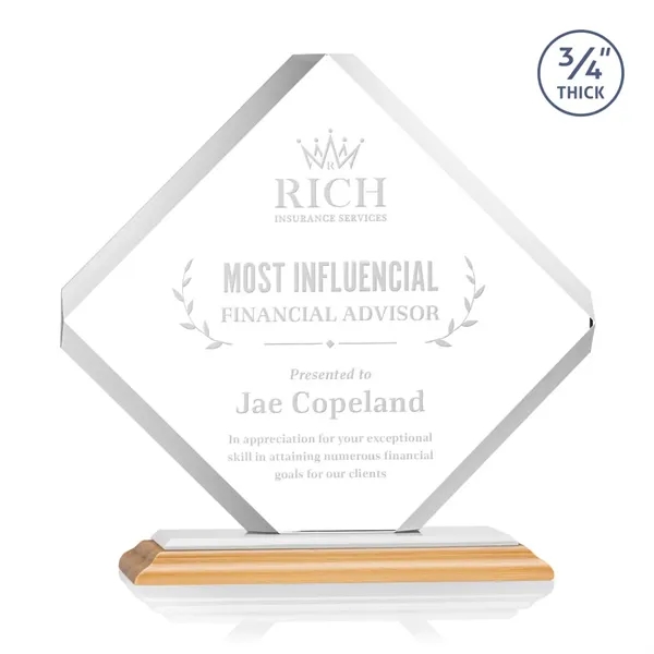 The majestic Toulon Award on Bamboo Base is a brilliant diamond-shaped... from ASI 84592 St Regis Group / St Regis