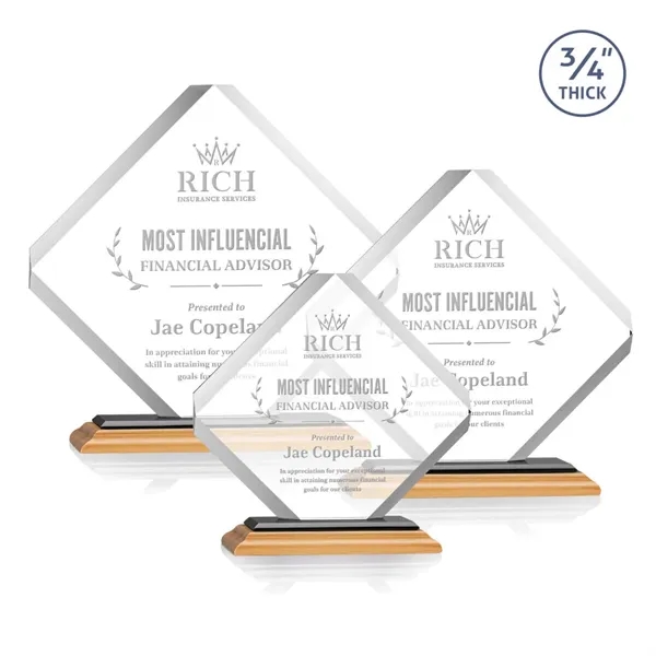 The majestic Toulon Award on Bamboo Base is a brilliant diamond-shaped... from ASI 84592 St Regis Group / St Regis