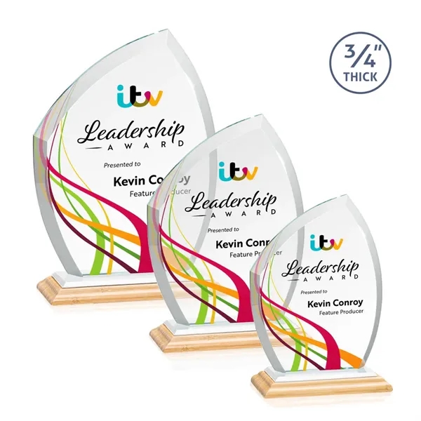 Daltry VividPrint™ Award on Bamboo Base - White... from ASI 84592 St Regis Group / St Regis