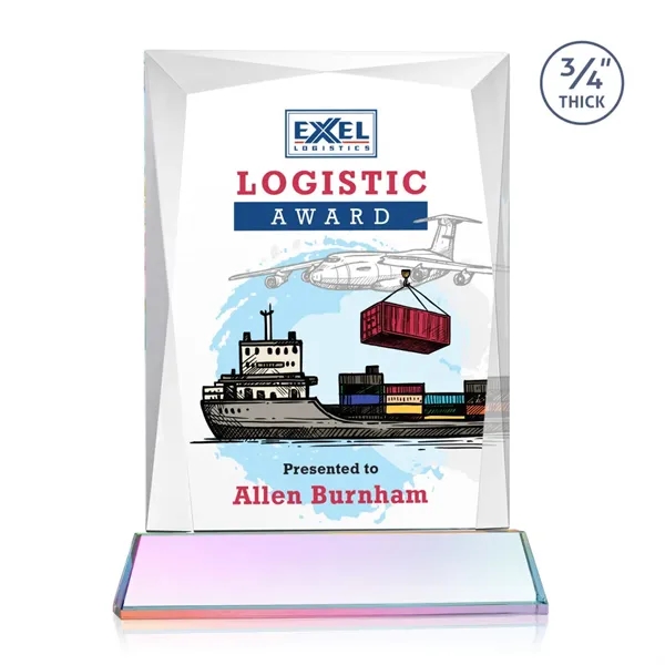 Rectangular shape starfire color VividPrint™ award on a clear or colored... from ASI 84592 St Regis Group / St Regis