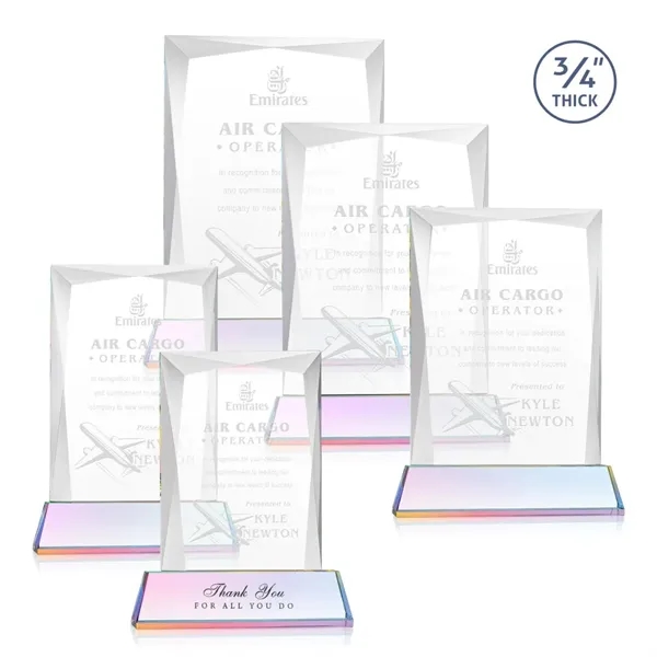 Rectangular shape starfire color award on a clear or colored Newhaven... from ASI 84592 St Regis Group / St Regis