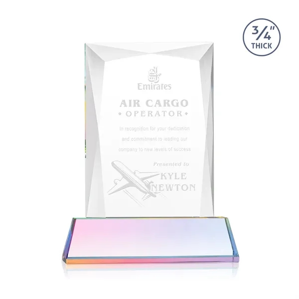 Rectangular shape starfire color award on a clear or colored Newhaven... from ASI 84592 St Regis Group / St Regis