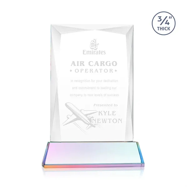 Rectangular shape starfire color award on a clear or colored Newhaven... from ASI 84592 St Regis Group / St Regis