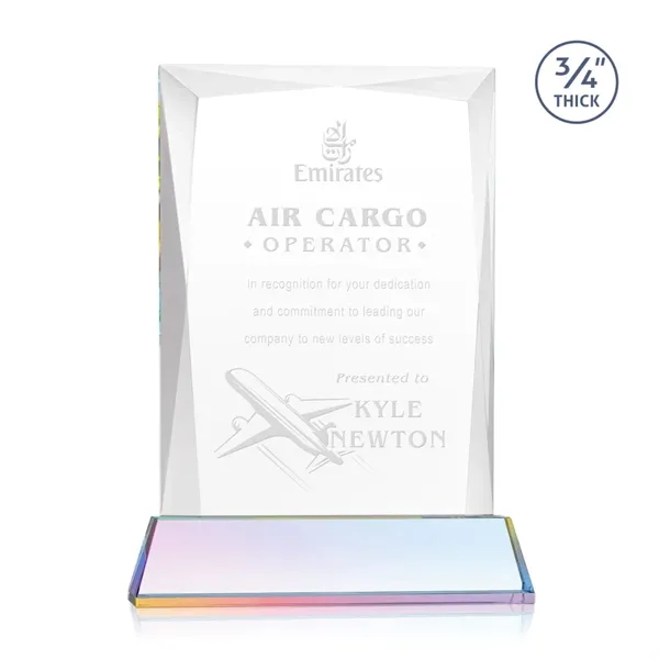 Rectangular shape starfire color award on a clear or colored Newhaven... from ASI 84592 St Regis Group / St Regis