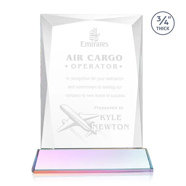 Rectangular shape starfire color award on a clear or colored Newhaven... from ASI 84592 St Regis Group / St Regis