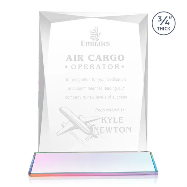 Rectangular shape starfire color award on a clear or colored Newhaven... from ASI 84592 St Regis Group / St Regis