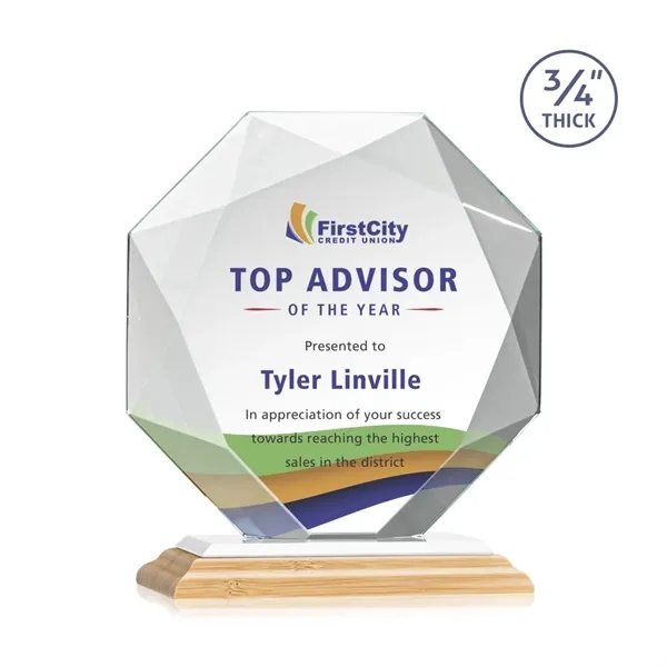 The Bradford VividPrint™ Award is a spectacular Multifaceted **0.75" Thick** Starfire... from ASI 84592 St Regis Group / St Regis