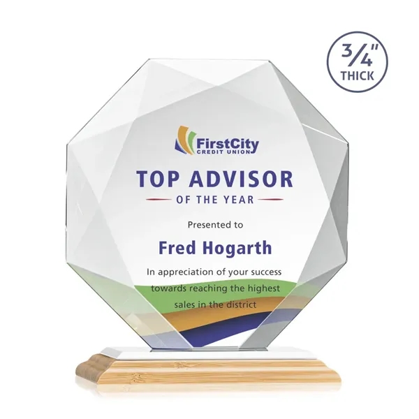 The Bradford VividPrint™ Award is a spectacular Multifaceted **0.75" Thick** Starfire... from ASI 84592 St Regis Group / St Regis