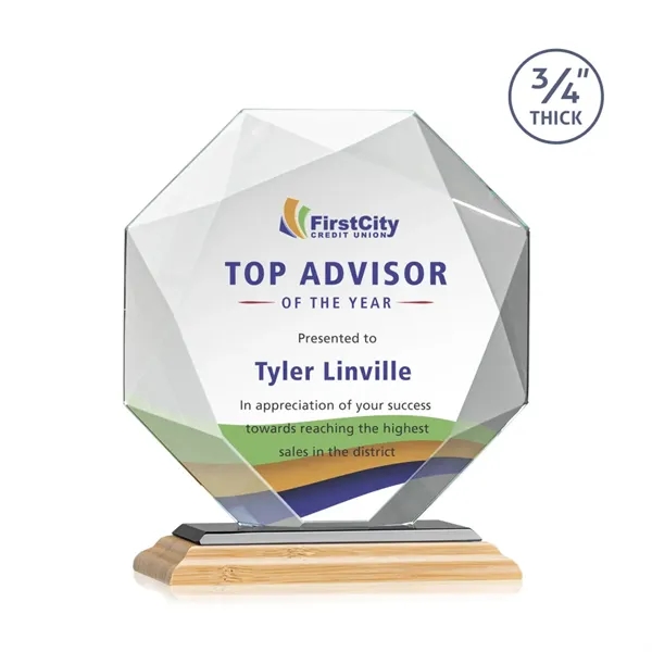 The Bradford VividPrint™ Award is a spectacular Multifaceted **0.75" Thick** Starfire... from ASI 84592 St Regis Group / St Regis