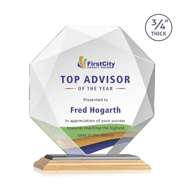 The Bradford VividPrint™ Award is a spectacular Multifaceted **0.75" Thick** Starfire... from ASI 84592 St Regis Group / St Regis