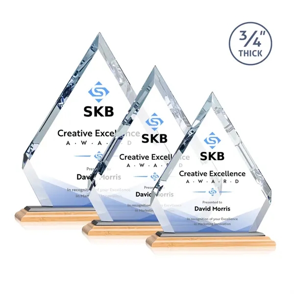 The sparkling Apex VividPrint™ Award features a **0.75" thick** Starfire Crystal... from ASI 84592 St Regis Group / St Regis