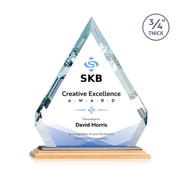 The sparkling Apex VividPrint™ Award features a **0.75" thick** Starfire Crystal... from ASI 84592 St Regis Group / St Regis