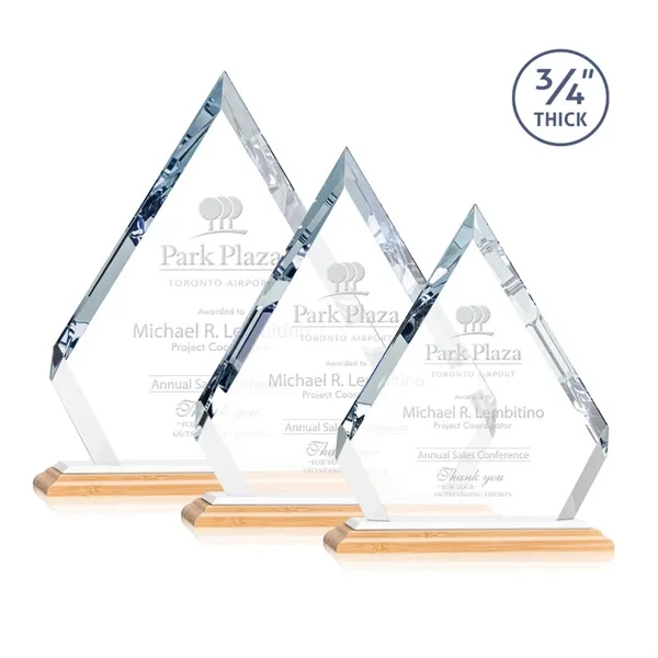 The sparkling Apex Award on Bamboo Base features a **0.75" thick**... from ASI 84592 St Regis Group / St Regis