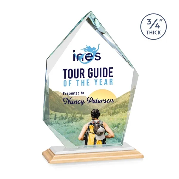 The Deerhurst VividPrint™ Ice Peak Award on Bamboo Base features **3/4"... from ASI 84592 St Regis Group / St Regis