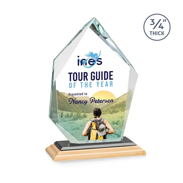 The Deerhurst VividPrint™ Ice Peak Award on Bamboo Base features **3/4"... from ASI 84592 St Regis Group / St Regis