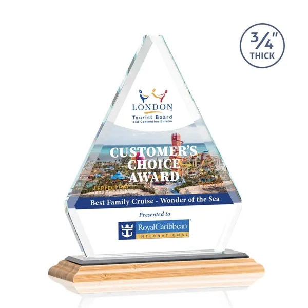 Fyreside VividPrint™ Award on Bamboo Base - Black... from ASI 84592 St Regis Group / St Regis