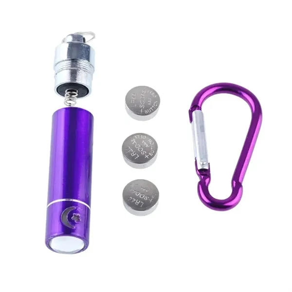 Mini flashlight with carabiner and laser engraving on 1 location... from ASI 37218 Athena Promo (tm)