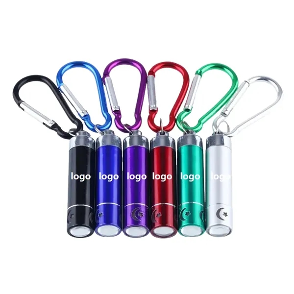 Mini flashlight with carabiner and laser engraving on 1 location... from ASI 37218 Athena Promo (tm)