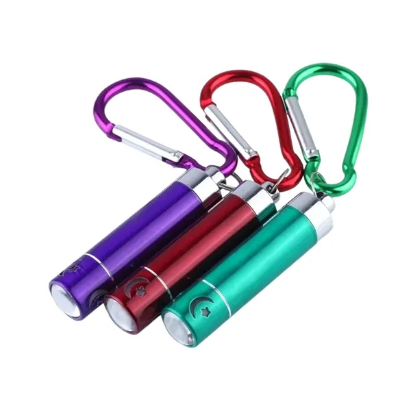 Mini flashlight with carabiner and laser engraving on 1 location... from ASI 37218 Athena Promo (tm)