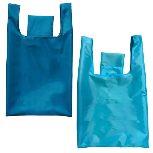 210D Oxford reusable foldable tote shopping bag + 1 color silkscreen... from ASI 37218 Athena Promo (tm)